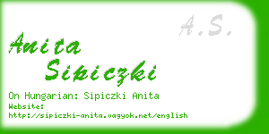 anita sipiczki business card